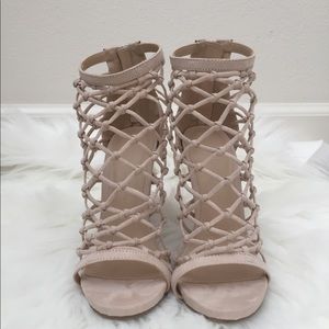 Caged Nude Heels